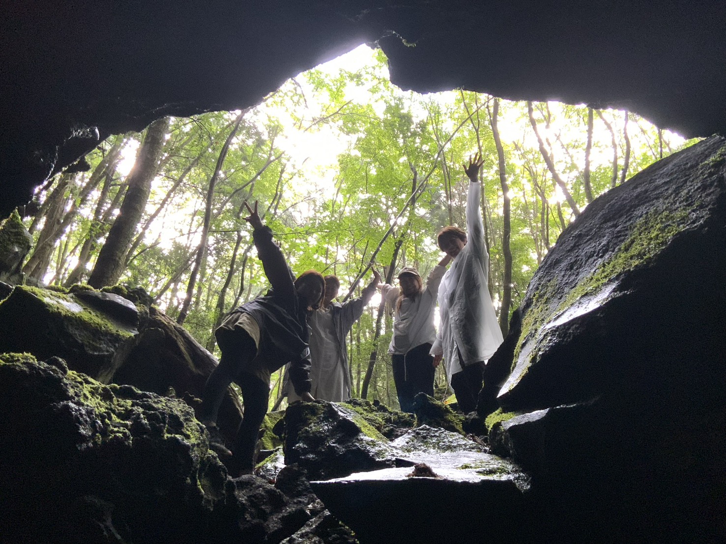 富士山麓の樹海と洞窟